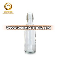 Wholesale easy open end 250ml glass water drinking bottle