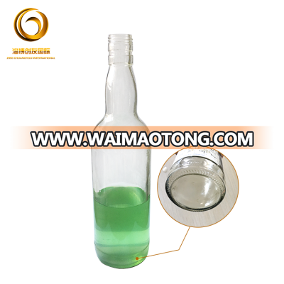 Hot sale customer design high quality flint color glass liquor bottle 700ml