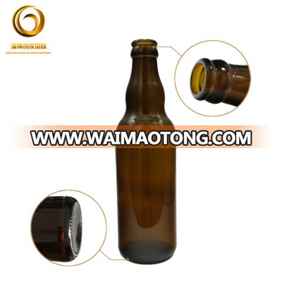 350ml amber pet beer bottle cap decoration for beer in bottle