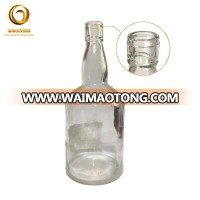 high-quality  standard size 750ml glass bottle for liquor and spirits with cork