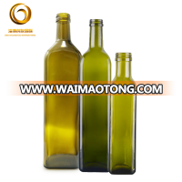 Wholesale dark green olive oil glass bottle  750 ml