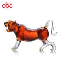 500ml Animal Shaped Glass Bottle Tiger Shaped Clear Glass Decanter