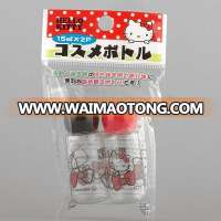 2pcs 15ml hello kitty mushroom-shaped bottle/travel bottle set